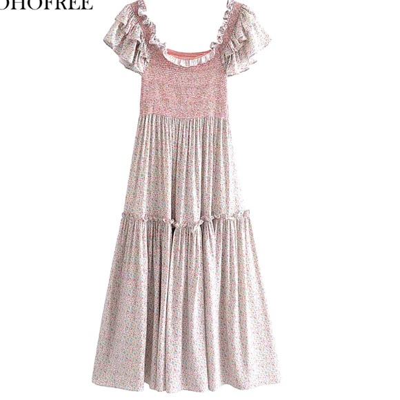 Boho tiered ruffle dress - Picture 1 of 2
